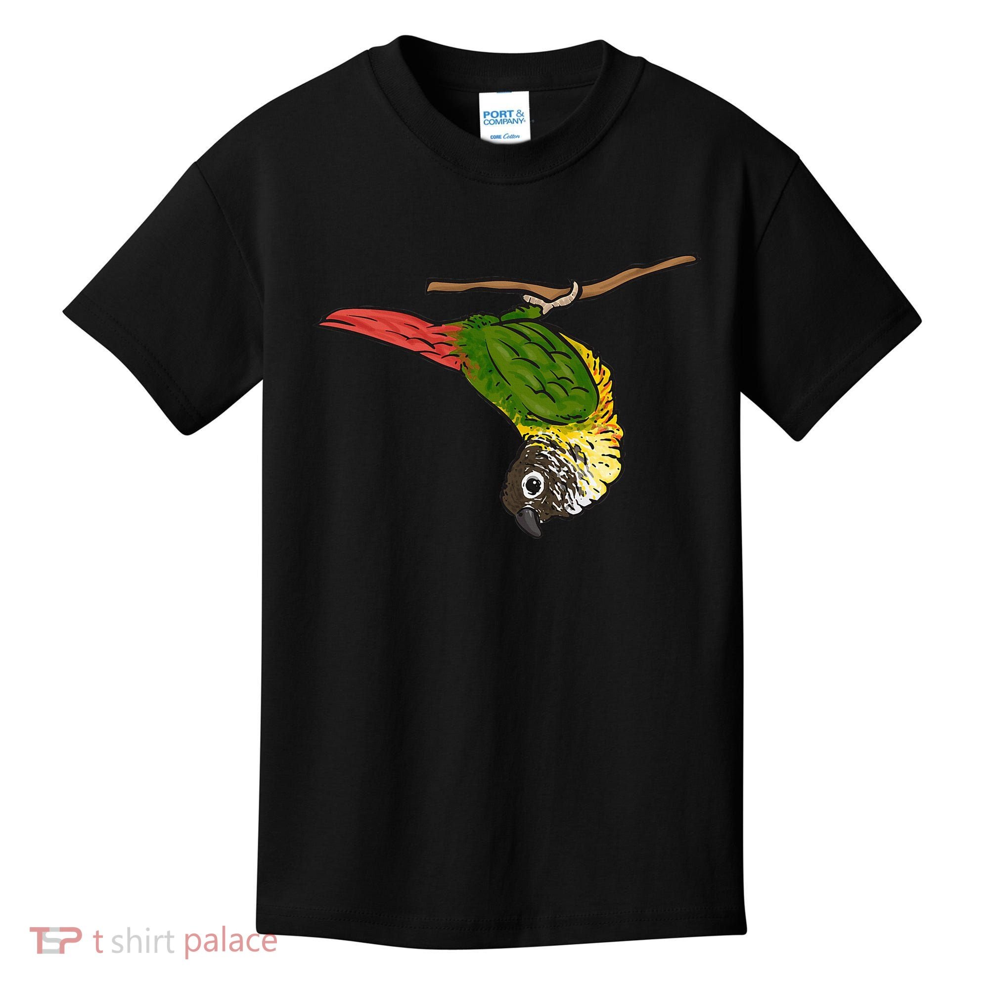 Green Cheek Conure Parrot Bird Conure Kids T-Shirt