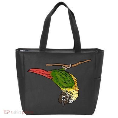 Green Cheek Conure Parrot Bird Conure Tote Bag