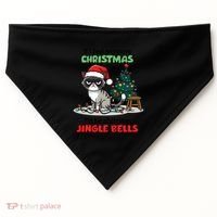 Grumpy Christmas Cat Christmas Jingle Bells Holiday Gift USA-Made Doggie Bandana thumb 0
