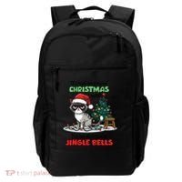 Grumpy Christmas Cat Christmas Jingle Bells Holiday Gift Backpack thumb 0