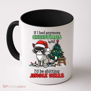 Grumpy Christmas Cat Christmas Jingle Bells Holiday Gift Coffee Mug