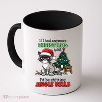 Grumpy Christmas Cat Christmas Jingle Bells Holiday Gift Coffee Mug thumb 0