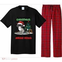 Grumpy Christmas Cat Christmas Jingle Bells Holiday Gift Pajama Set thumb 0