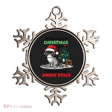 Grumpy Christmas Cat Christmas Jingle Bells Holiday Gift Ornament