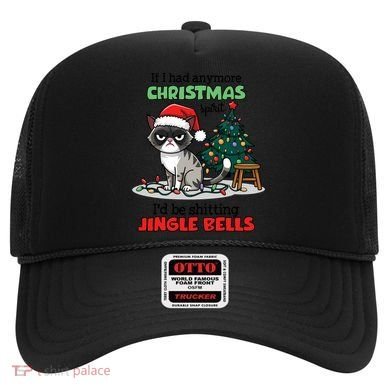 Grumpy Christmas Cat Christmas Jingle Bells Holiday Gift Hat