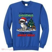Grumpy Christmas Cat Christmas Jingle Bells Holiday Gift Sweatshirt thumb 0