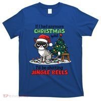 Grumpy Christmas Cat Christmas Jingle Bells Holiday Gift T-Shirt thumb 0