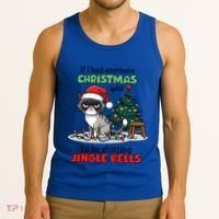 Grumpy Christmas Cat Christmas Jingle Bells Holiday Gift Tank Top thumb 3