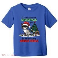 Grumpy Christmas Cat Christmas Jingle Bells Holiday Gift Toddler T-Shirt thumb 0