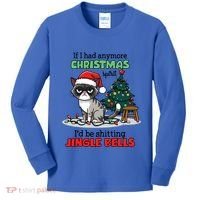 Grumpy Christmas Cat Christmas Jingle Bells Holiday Gift Kids Long Sleeve Shirt thumb 0