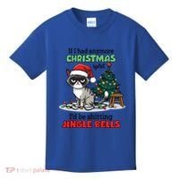 Grumpy Christmas Cat Christmas Jingle Bells Holiday Gift Kids T-Shirt thumb 0
