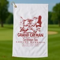 Grand Cayman Cayman Islands Golf Towel thumb 1
