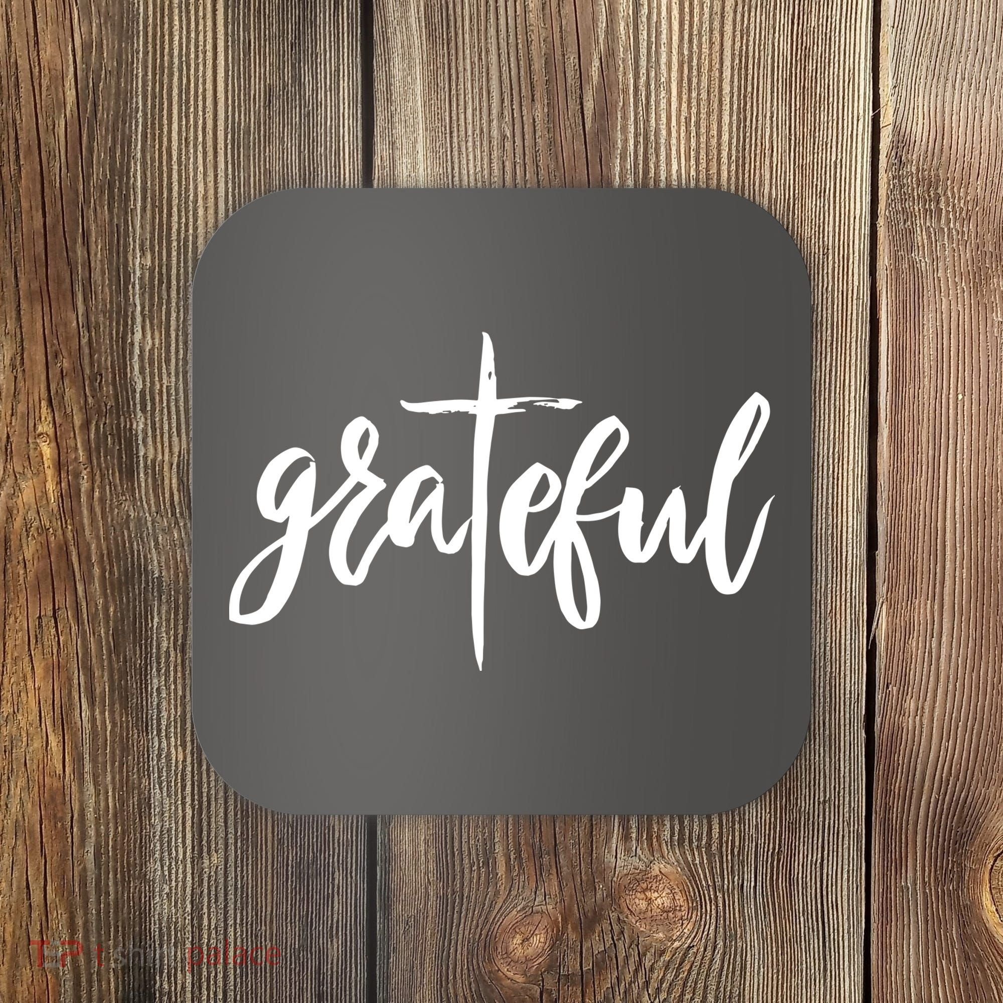 Grateful Cross Christianity Coaster