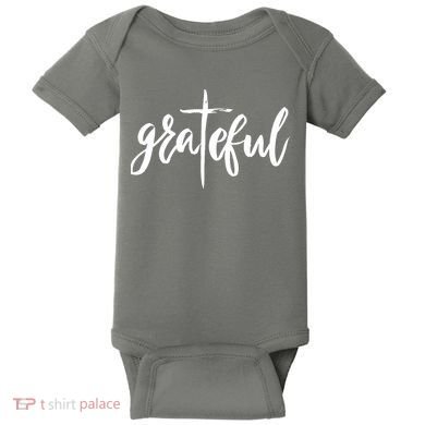 Grateful Cross Christianity Baby Bodysuit