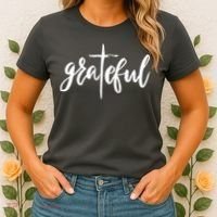 Grateful Cross Christianity Women's T-Shirt thumb 2