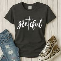 Grateful Cross Christianity Women's T-Shirt thumb 3