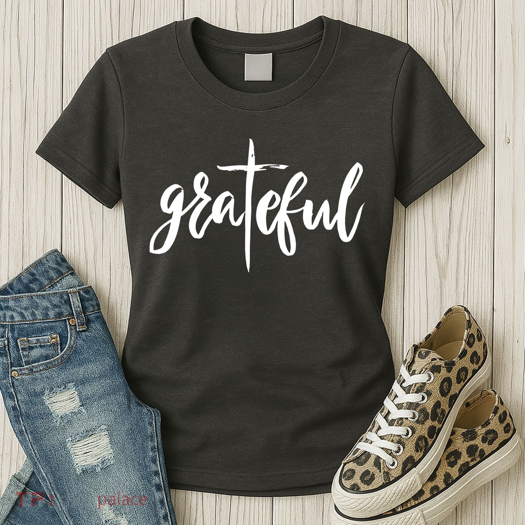 Grateful Cross Christianity Women's T-Shirt