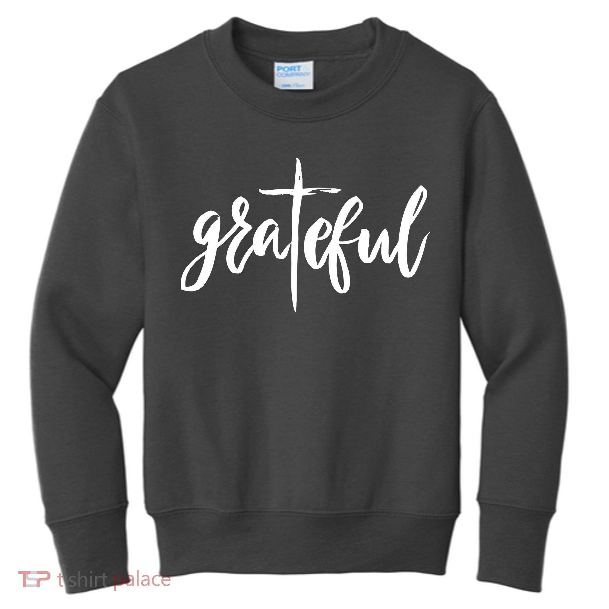 Grateful Cross Christianity Kids Sweatshirt