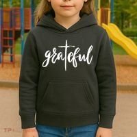 Grateful Cross Christianity Kids Hoodie thumb 3