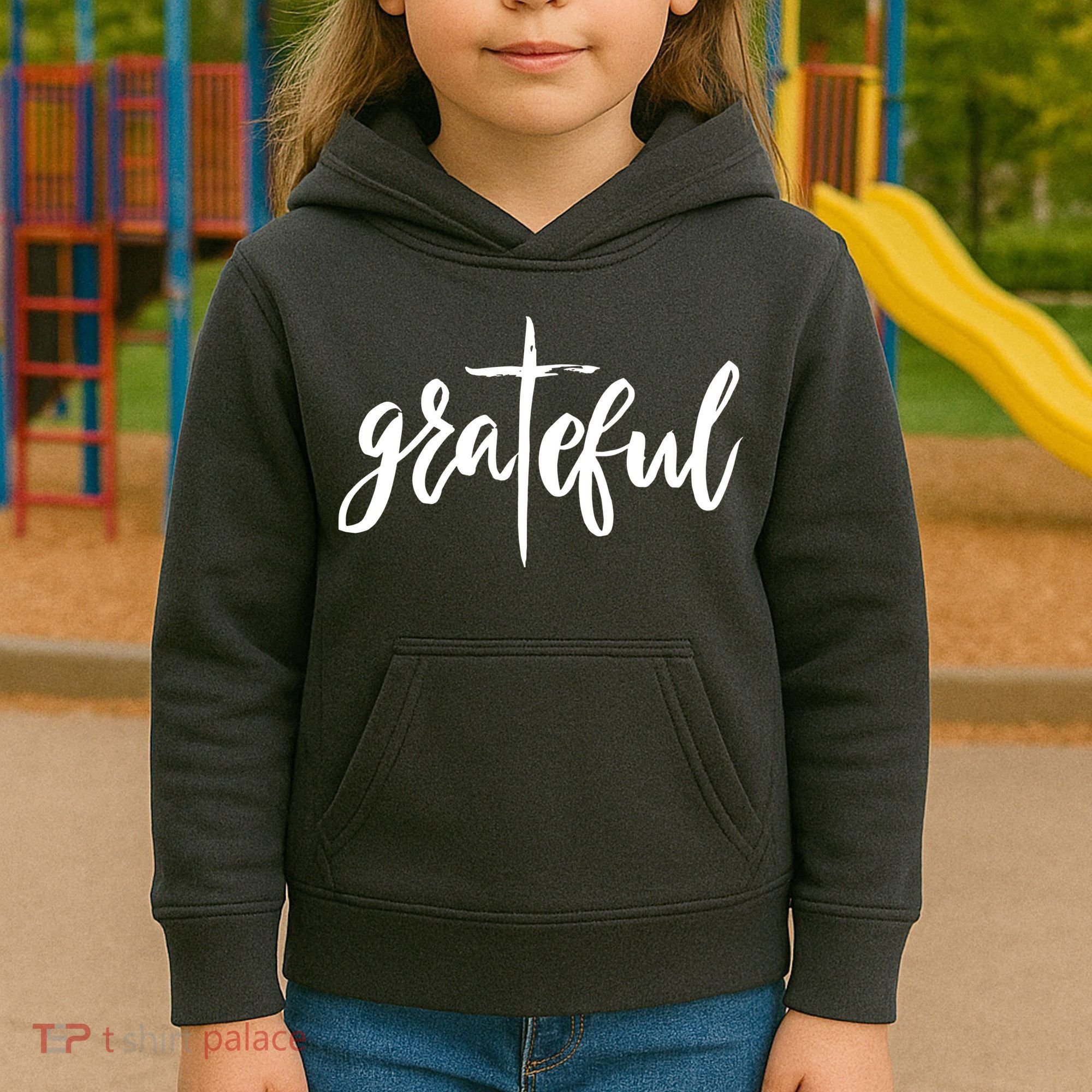 Grateful Cross Christianity Kids Hoodie