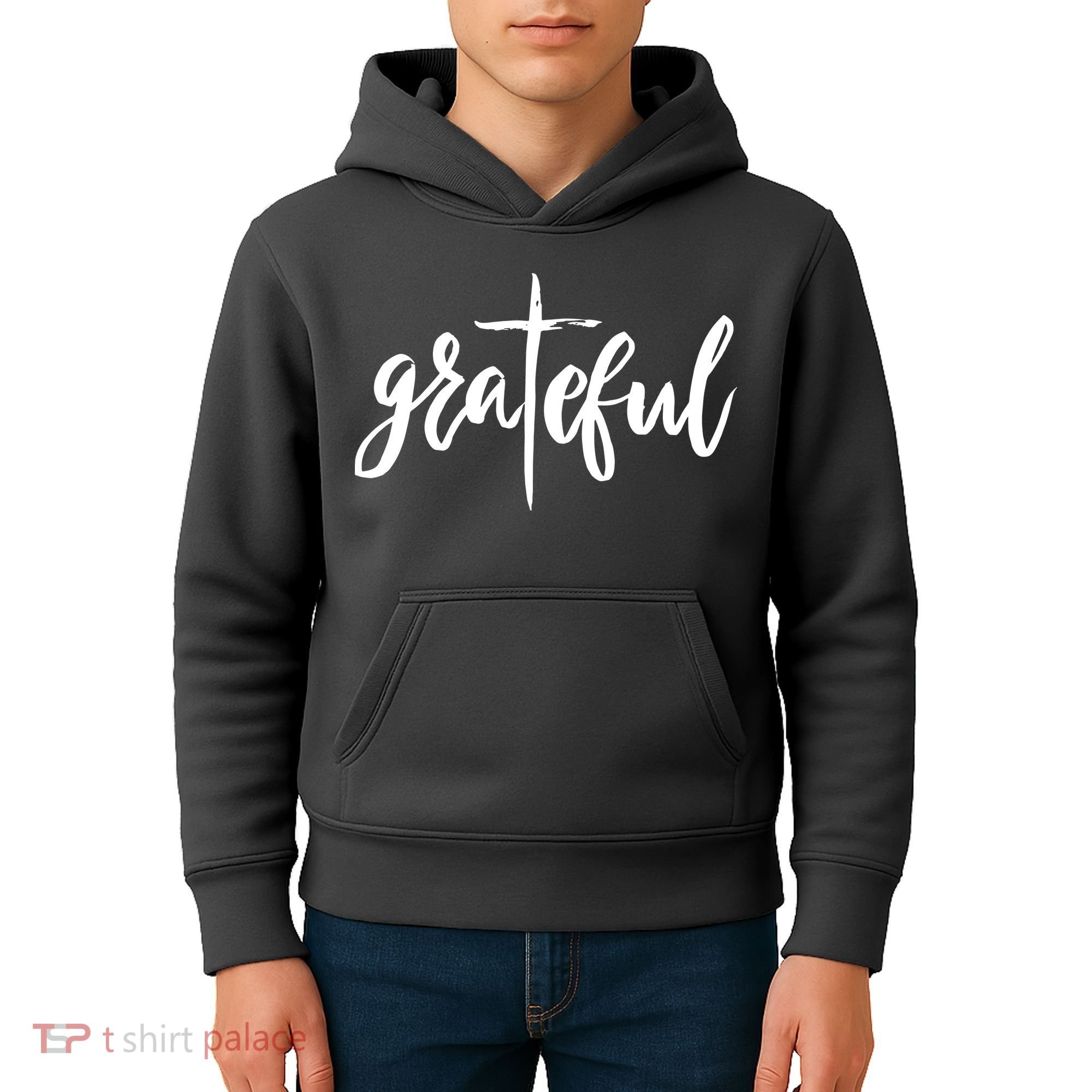 Grateful Cross Christianity Kids Hoodie