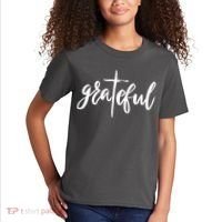 Grateful Cross Christianity Kids T-Shirt thumb 2