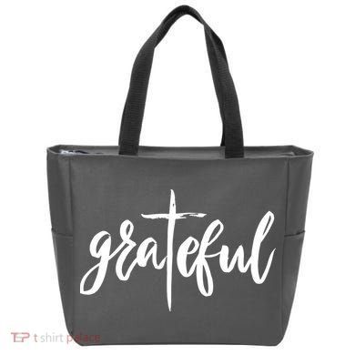Grateful Cross Christianity Tote Bag