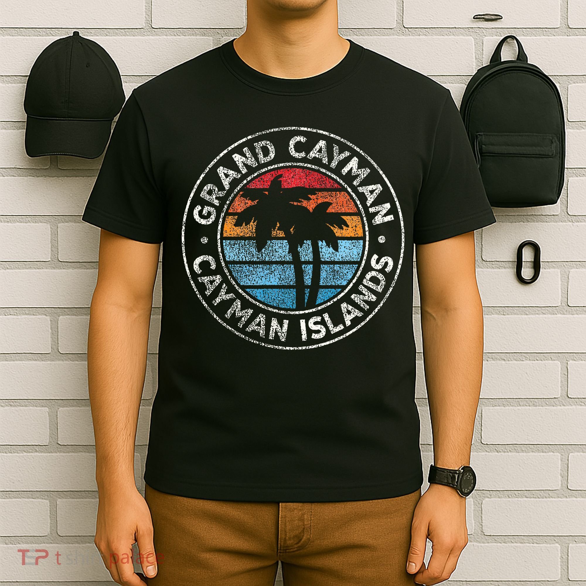 Grand Cayman Cayman Islands Vintage Graphic Retro 70s T-Shirt