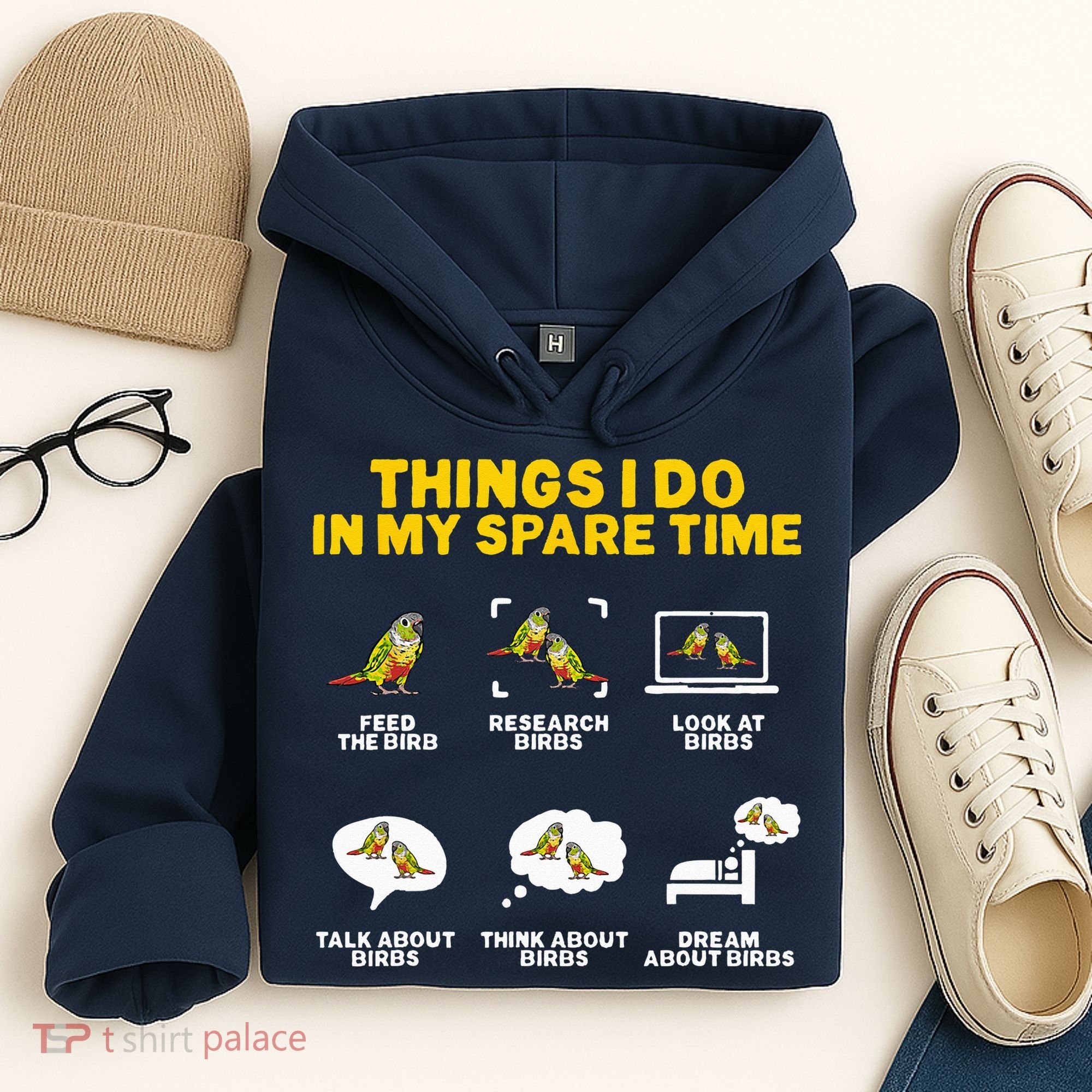 Green Cheek Conure Things I Do In My Spare Time Bird Conure Hoodie