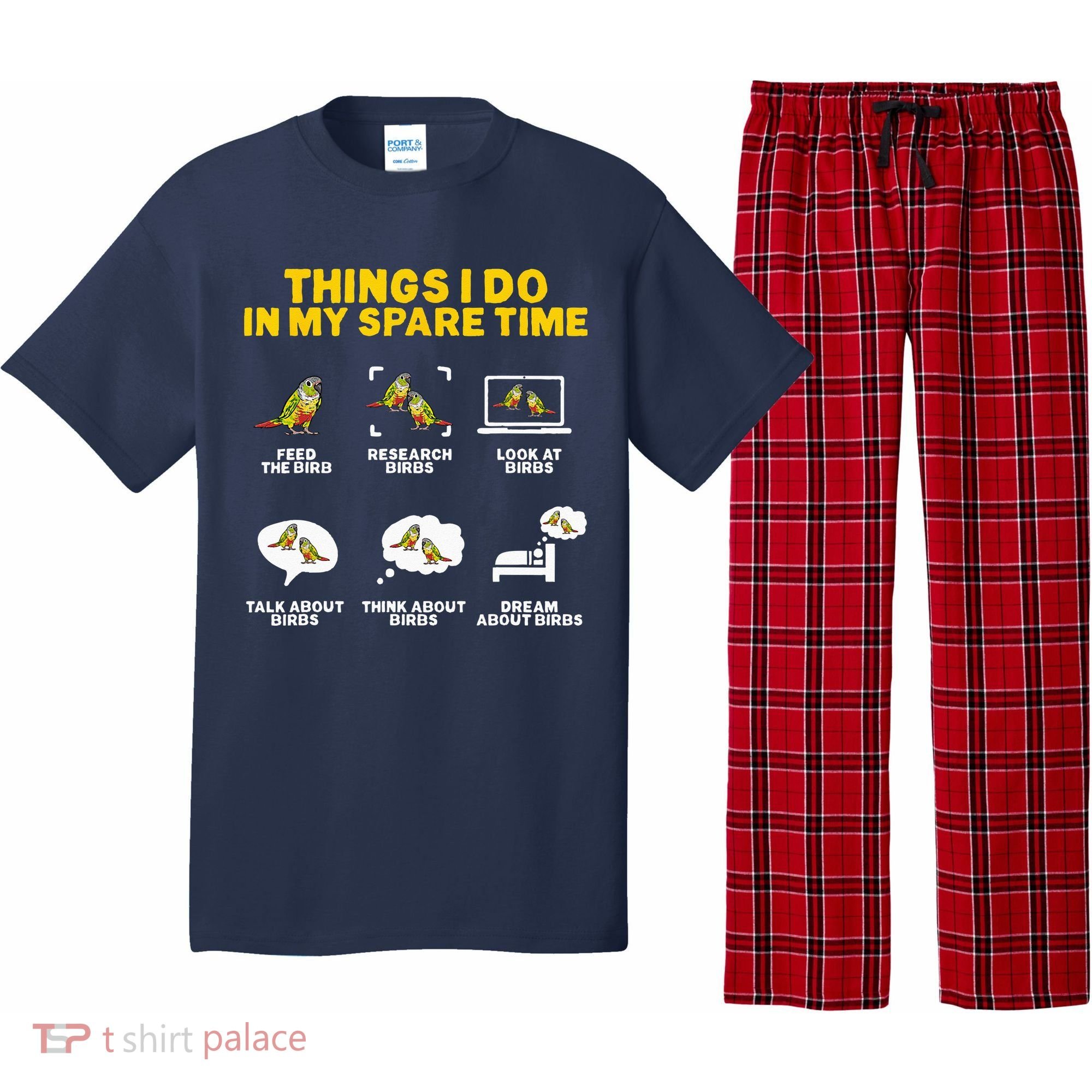 Green Cheek Conure Things I Do In My Spare Time Bird Conure Pajama Set