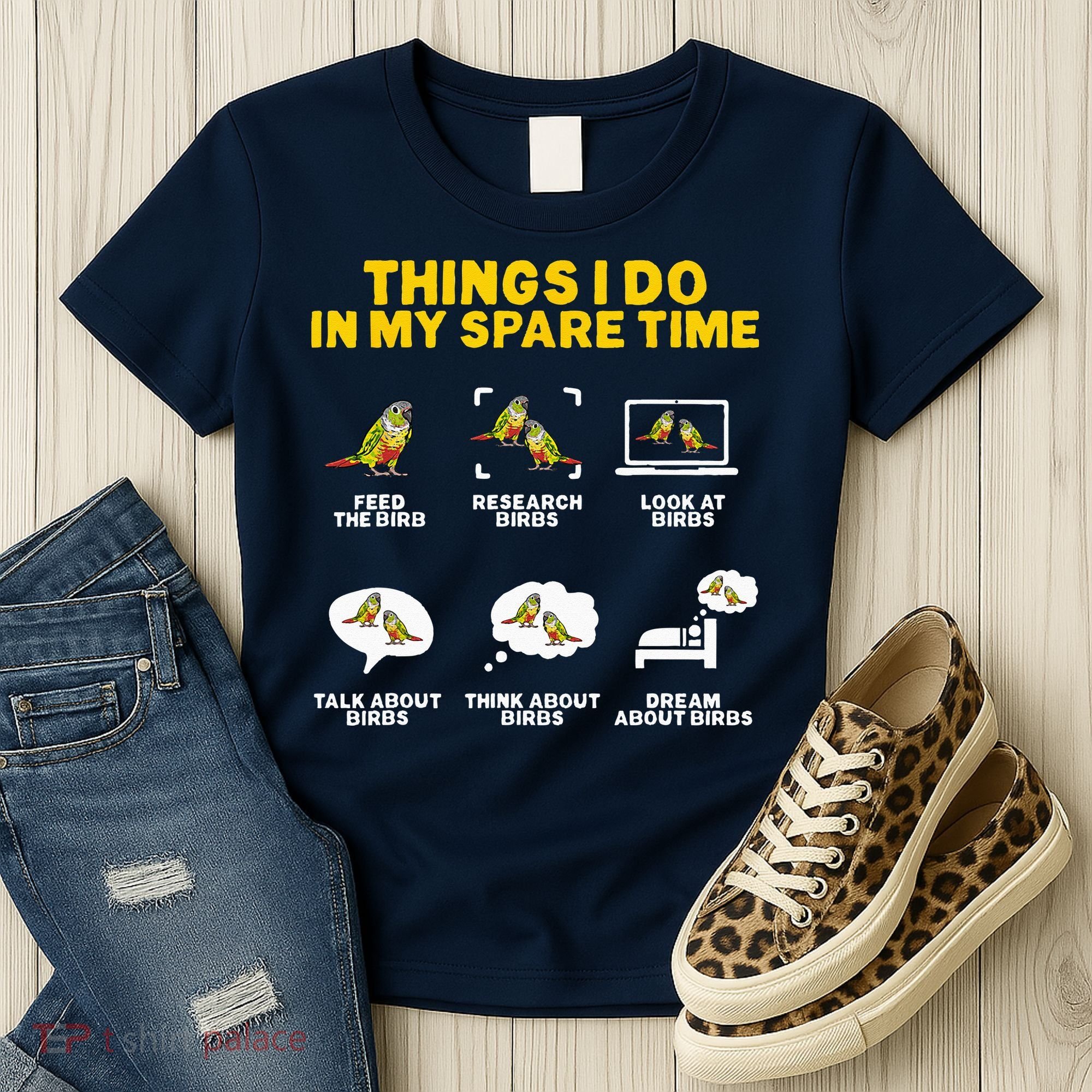 Green Cheek Conure Things I Do In My Spare Time Bird Conure Women's T-Shirt