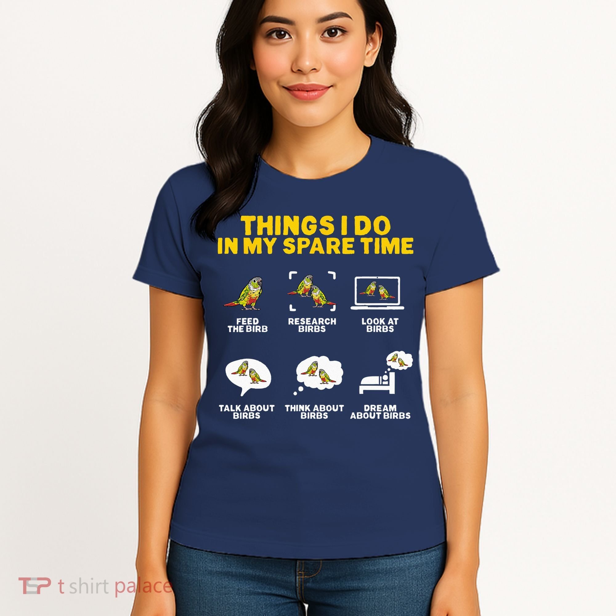 Green Cheek Conure Things I Do In My Spare Time Bird Conure Women's T-Shirt