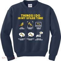 Green Cheek Conure Things I Do In My Spare Time Bird Conure Kids Sweatshirt thumb 0