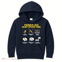 Green Cheek Conure Things I Do In My Spare Time Bird Conure Kids Hoodie thumb 0