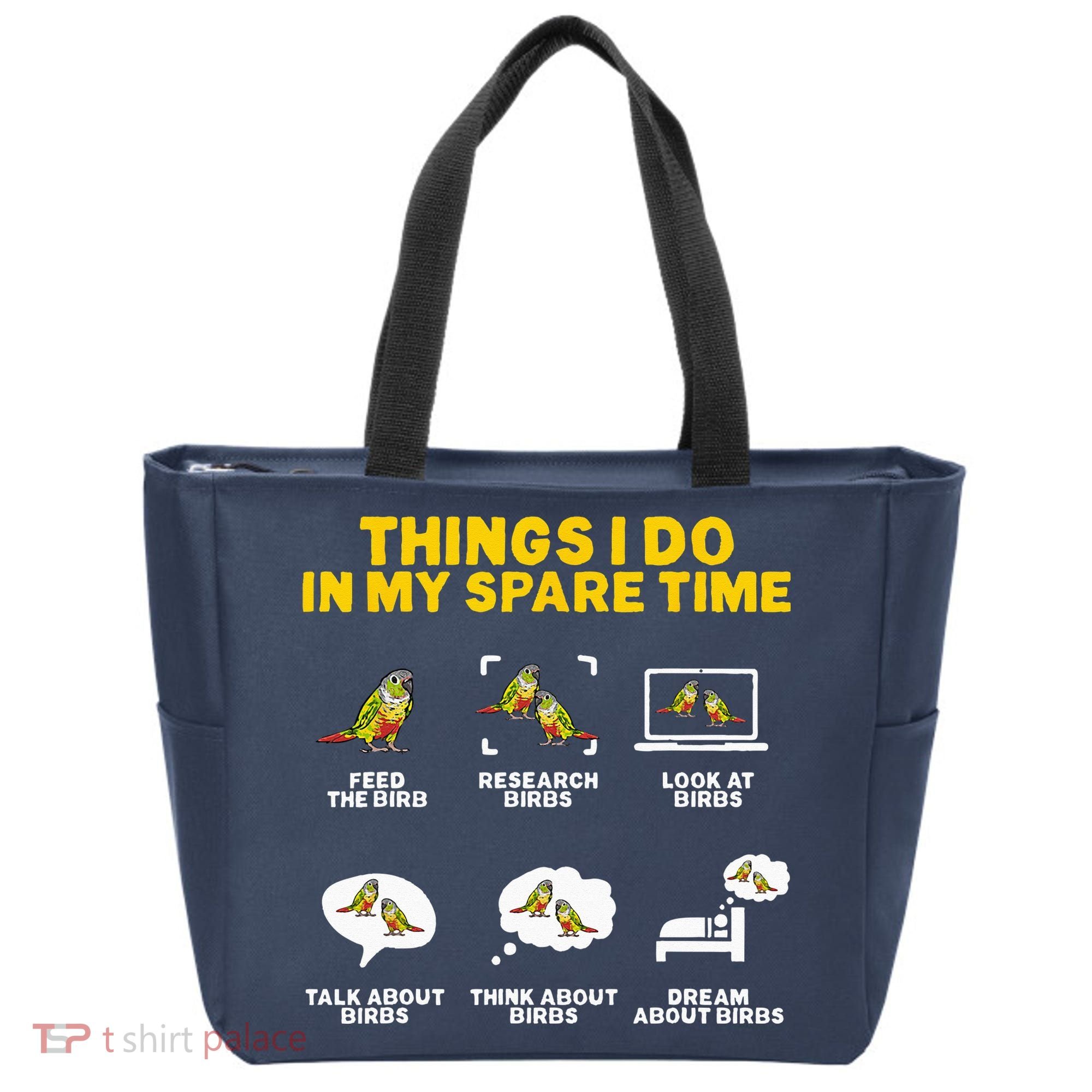 Green Cheek Conure Things I Do In My Spare Time Bird Conure Tote Bag