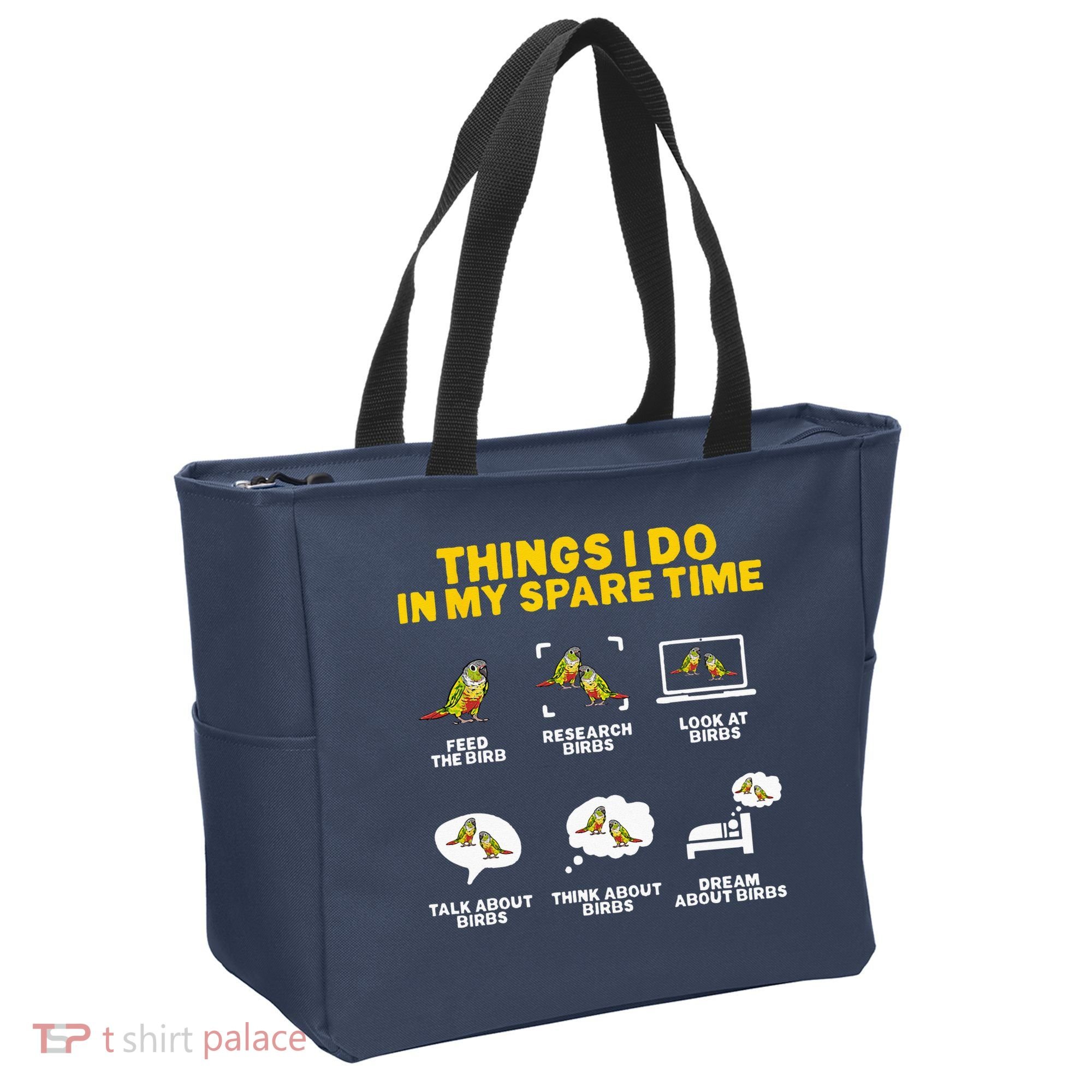 Green Cheek Conure Things I Do In My Spare Time Bird Conure Tote Bag