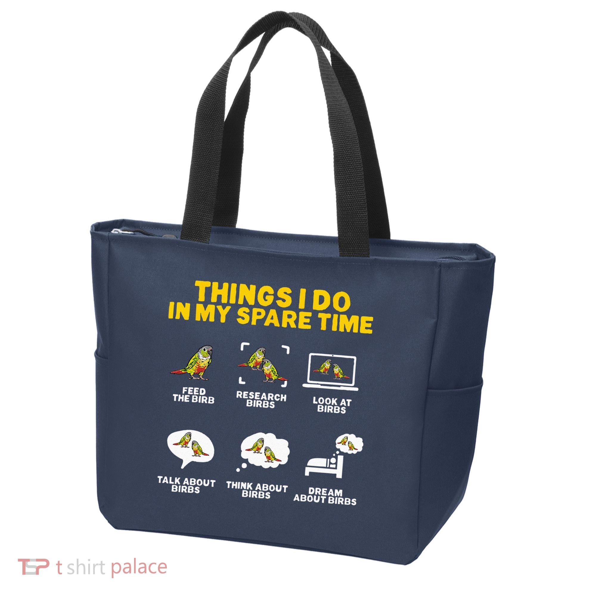 Green Cheek Conure Things I Do In My Spare Time Bird Conure Tote Bag