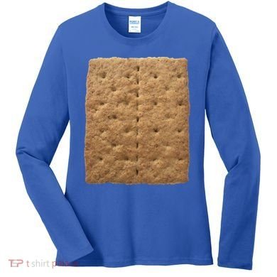 Graham Cracker Camping And Smores Group Halloween Costume Gift Women's Long Sleeve Shirt