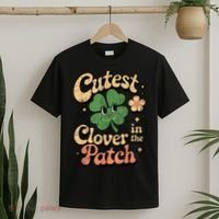 Girl Cutest Clover In The Patch Baby St Patricks Day Gift T-Shirt thumb 2