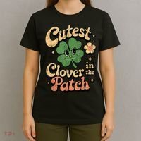 Girl Cutest Clover In The Patch Baby St Patricks Day Gift T-Shirt thumb 4