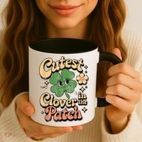 Girl Cutest Clover In The Patch Baby St Patricks Day Gift Coffee Mug thumb 3