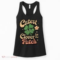 Girl Cutest Clover In The Patch Baby St Patricks Day Gift Women's Tank Top thumb 0