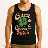 Girl Cutest Clover In The Patch Baby St Patricks Day Gift Tank Top thumb 3