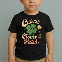 Girl Cutest Clover In The Patch Baby St Patricks Day Gift Toddler T-Shirt thumb 2