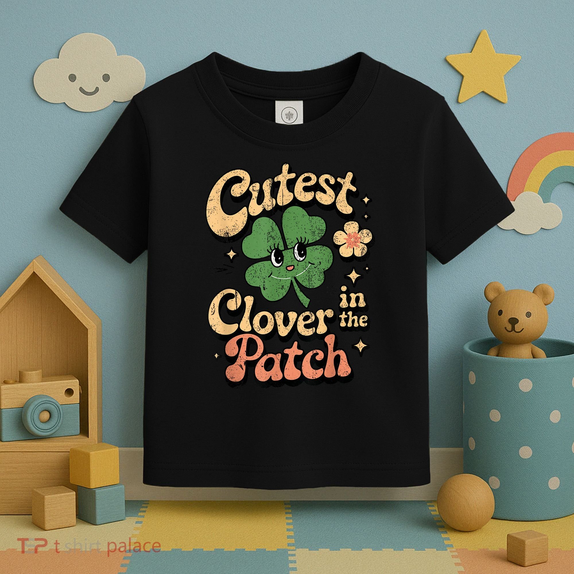 Girl Cutest Clover In The Patch Baby St Patricks Day Gift Toddler T-Shirt