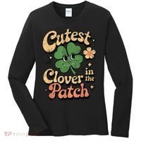 Girl Cutest Clover In The Patch Baby St Patricks Day Gift Women's Long Sleeve Shirt thumb 0