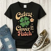 Girl Cutest Clover In The Patch Baby St Patricks Day Gift Women's T-Shirt thumb 3