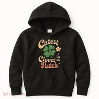 Girl Cutest Clover In The Patch Baby St Patricks Day Gift Kids Hoodie thumb 0