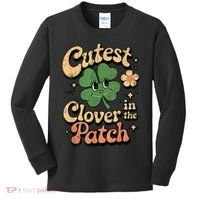 Girl Cutest Clover In The Patch Baby St Patricks Day Gift Kids Long Sleeve Shirt thumb 0