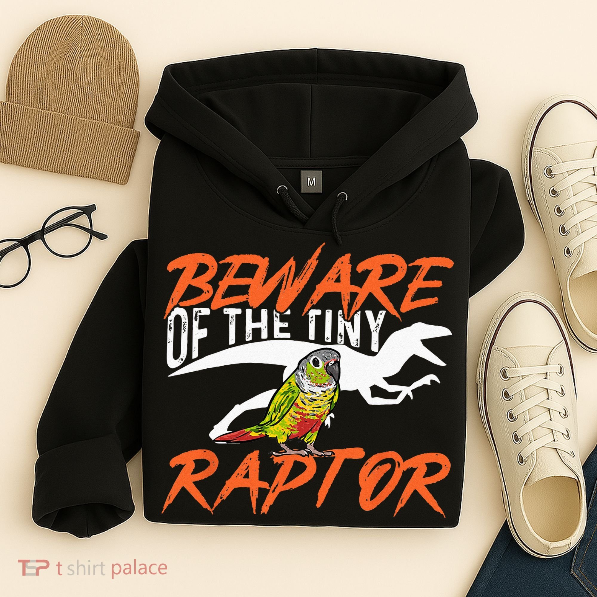 Green Cheek Conure Beware Of The Tiny Raptor Bird Conure Hoodie